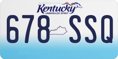 KY license plate 678SSQ