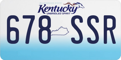 KY license plate 678SSR