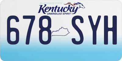 KY license plate 678SYH