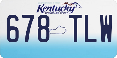 KY license plate 678TLW