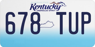 KY license plate 678TUP