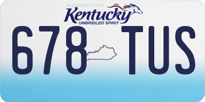 KY license plate 678TUS