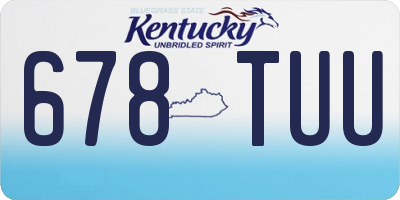 KY license plate 678TUU