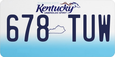 KY license plate 678TUW