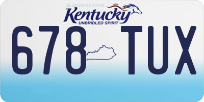 KY license plate 678TUX