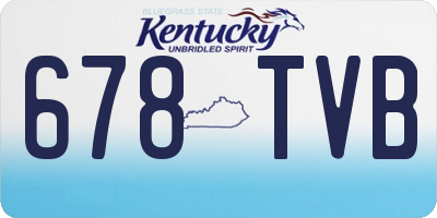 KY license plate 678TVB