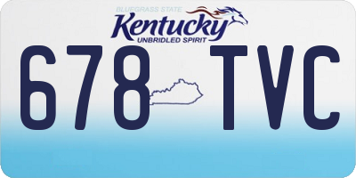 KY license plate 678TVC