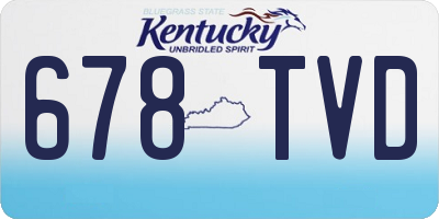 KY license plate 678TVD