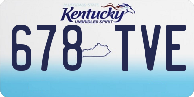 KY license plate 678TVE
