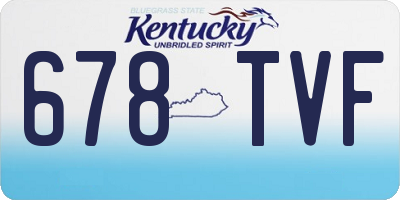 KY license plate 678TVF