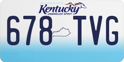 KY license plate 678TVG