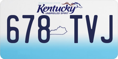 KY license plate 678TVJ
