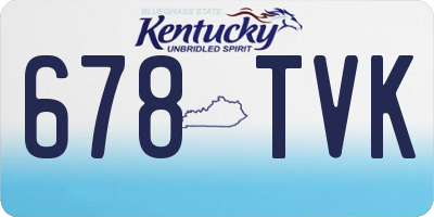 KY license plate 678TVK