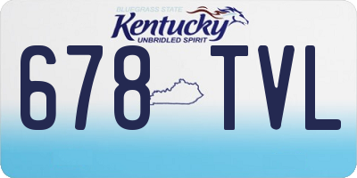 KY license plate 678TVL