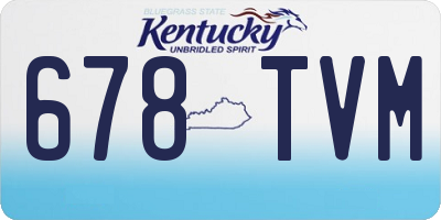 KY license plate 678TVM