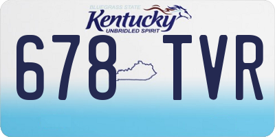 KY license plate 678TVR