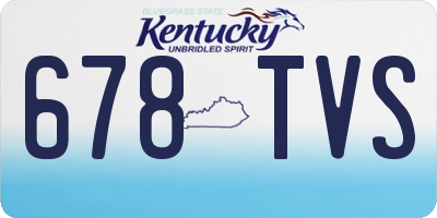 KY license plate 678TVS