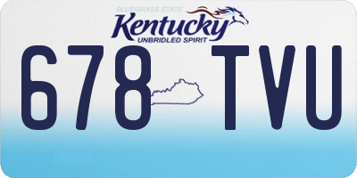 KY license plate 678TVU