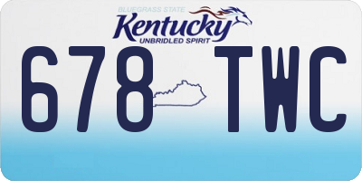 KY license plate 678TWC