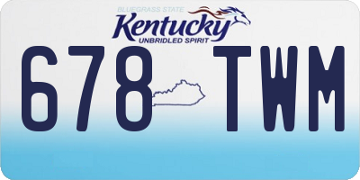 KY license plate 678TWM