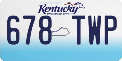 KY license plate 678TWP
