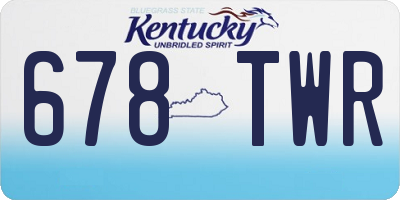 KY license plate 678TWR