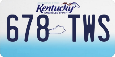 KY license plate 678TWS