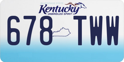 KY license plate 678TWW