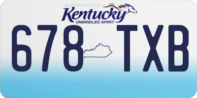 KY license plate 678TXB