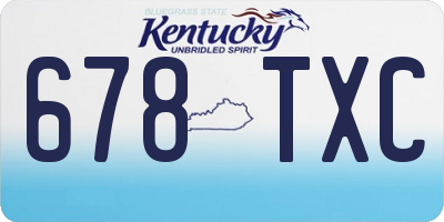 KY license plate 678TXC