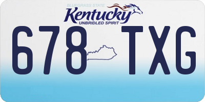 KY license plate 678TXG