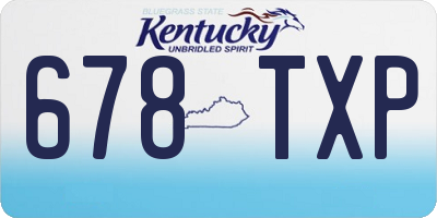 KY license plate 678TXP