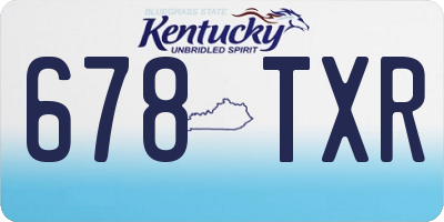 KY license plate 678TXR