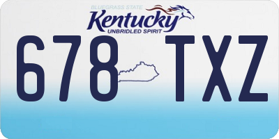 KY license plate 678TXZ