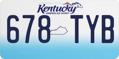 KY license plate 678TYB