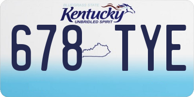 KY license plate 678TYE