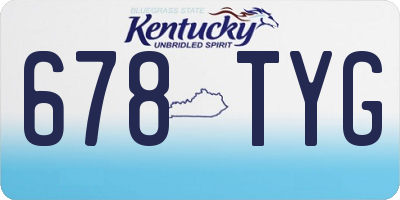 KY license plate 678TYG