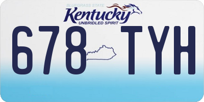 KY license plate 678TYH