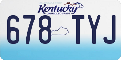 KY license plate 678TYJ