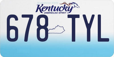 KY license plate 678TYL