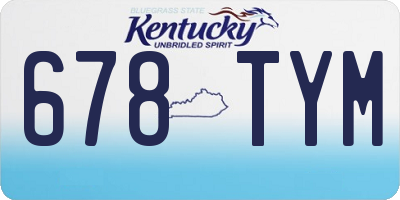 KY license plate 678TYM