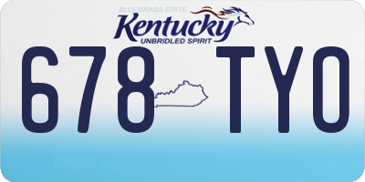 KY license plate 678TYO