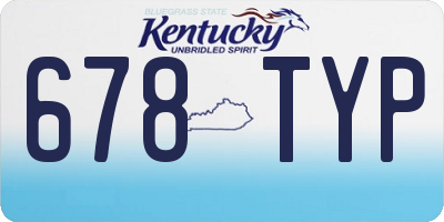 KY license plate 678TYP