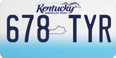 KY license plate 678TYR