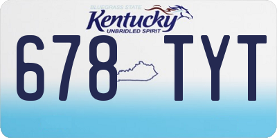 KY license plate 678TYT
