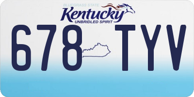 KY license plate 678TYV