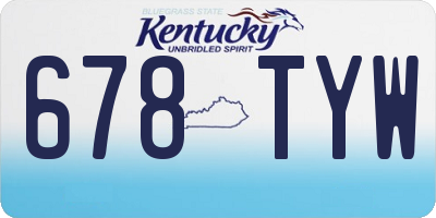 KY license plate 678TYW