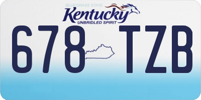 KY license plate 678TZB