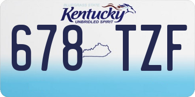 KY license plate 678TZF