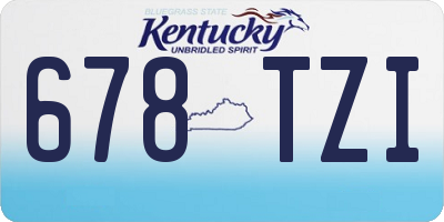KY license plate 678TZI